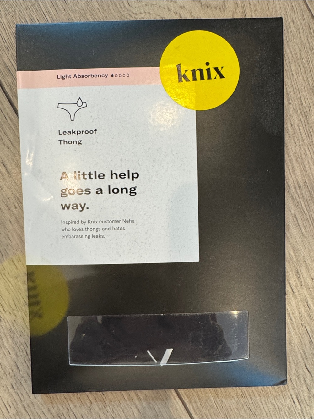 NWT knix Leakproof Thong Pack - Black
